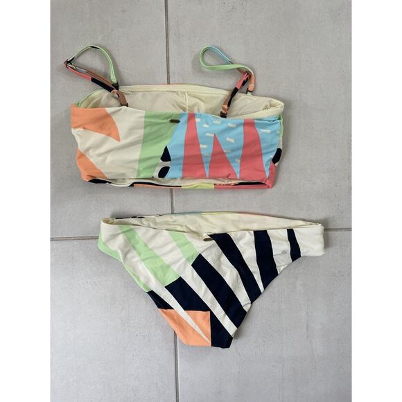 Rip Curl Swim Bikini Bandeau Swimsuit Geometric Print Swimwear - Picture 6 of 11